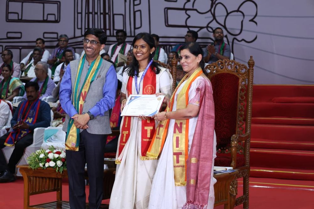 Sri Sai Olympiads alumnus at NIT Tiruchirappalli graduation